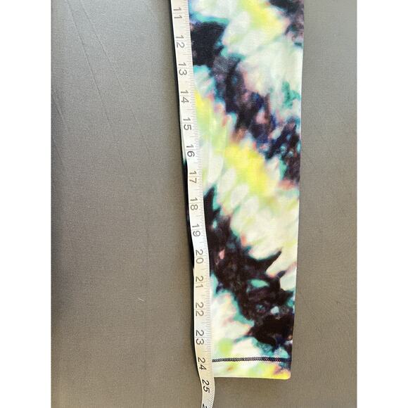 Athleta Girl Leggings Kids L 12 Chit Chat Tight Pants Black Yellow EUC - Picture 5 of 8